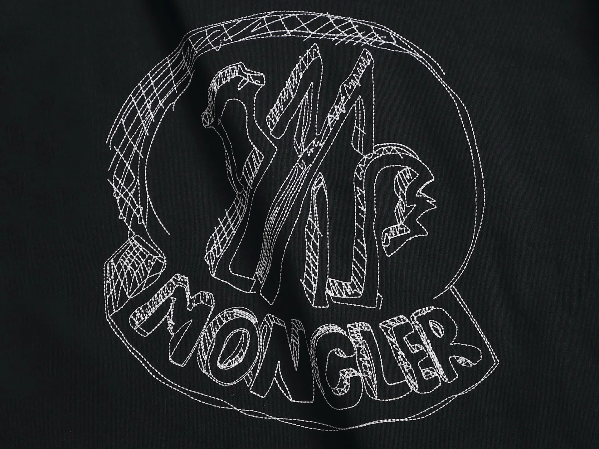 MONCLER LOGO 🪡 Logo ， Retro Same Style T 260 Versatile : Black White Size：XS~L
